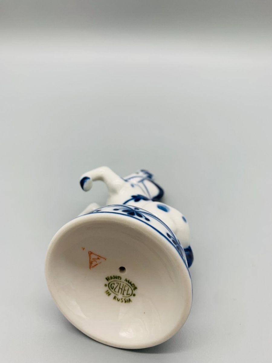 Gzhel Circuspaard Decoratie Blauw/wit image 3