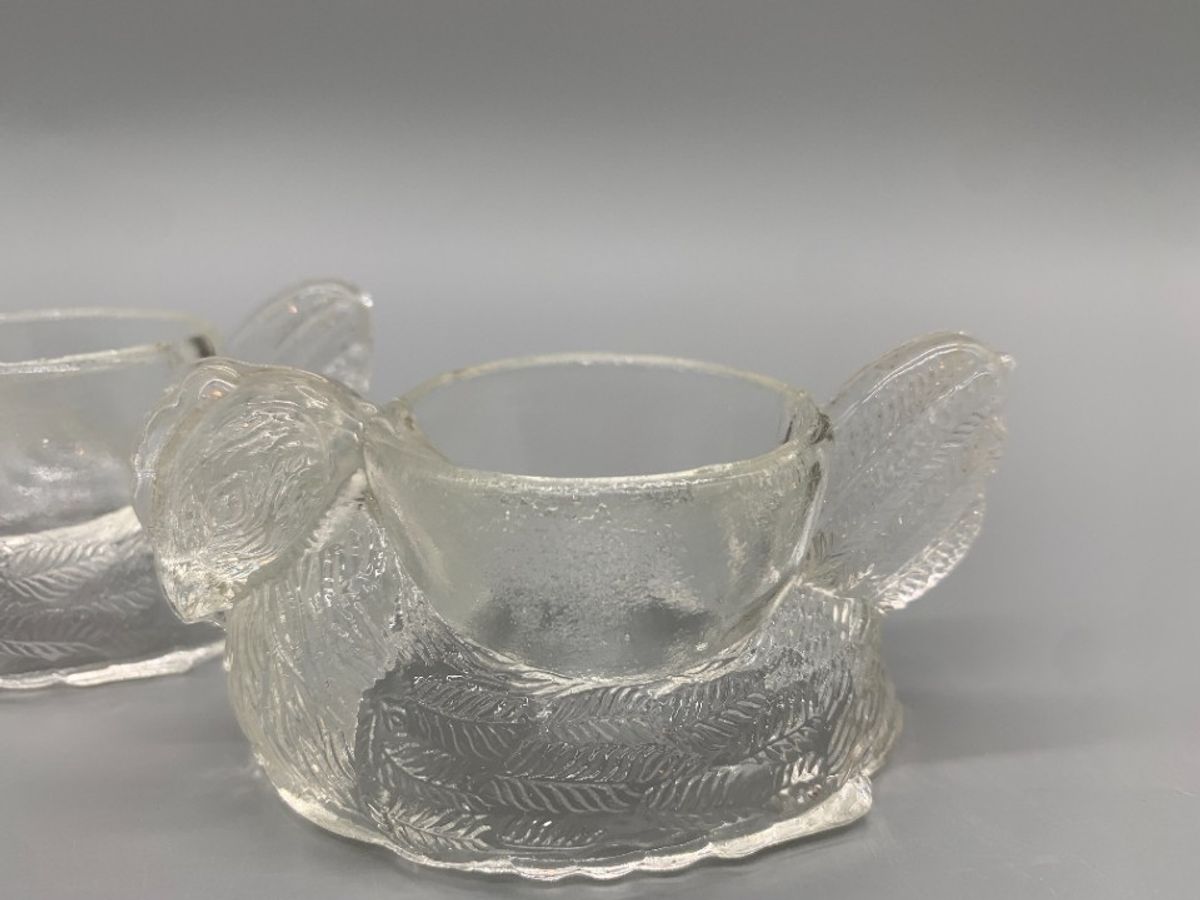 Set Vintage Persglas Eierdopjes Kip 2 Stuks image 5