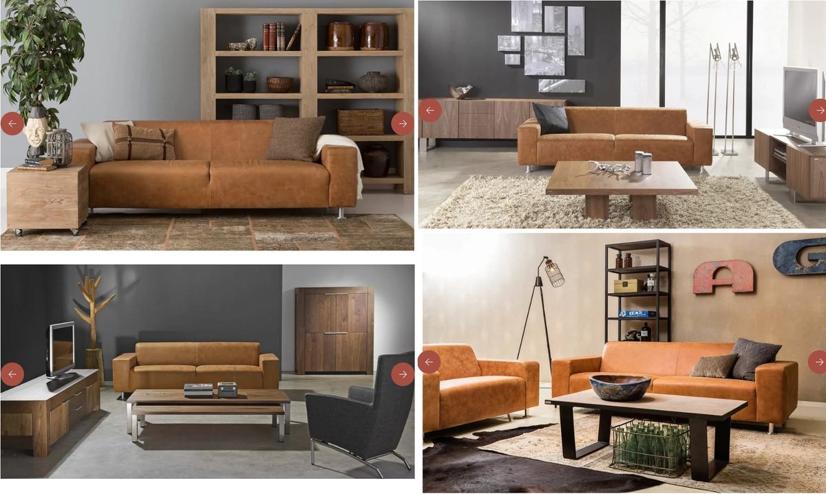 Stoere Leren Bank – Mountain Alp 2,5-zits Lichte Camel Kleur image 15