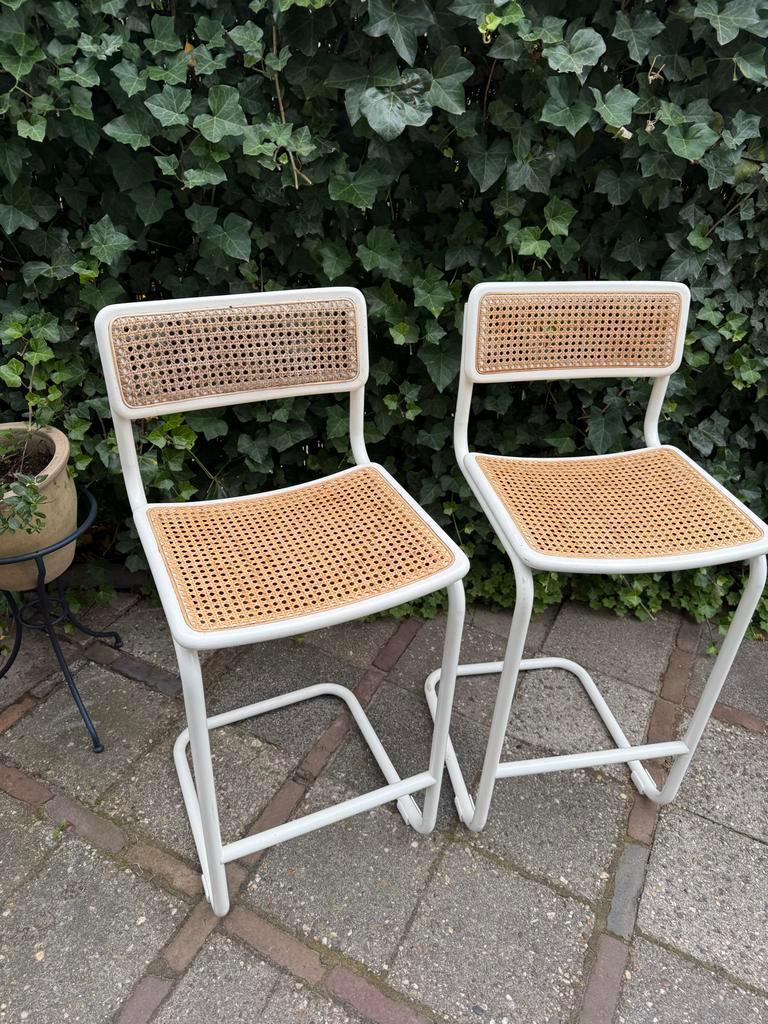 Vintage Cesca Barstoelen - Marcel Breuer Stijl image 7