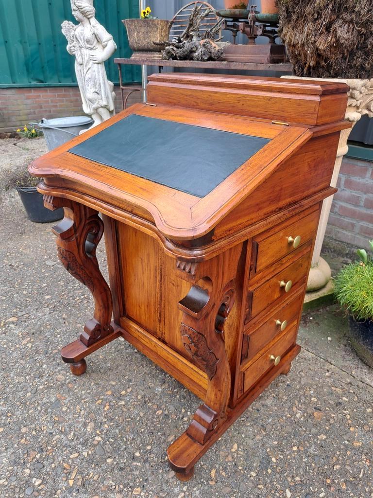 Klassieke Davenport Secretaire Schrijftafel, Laptop Bureau image 2