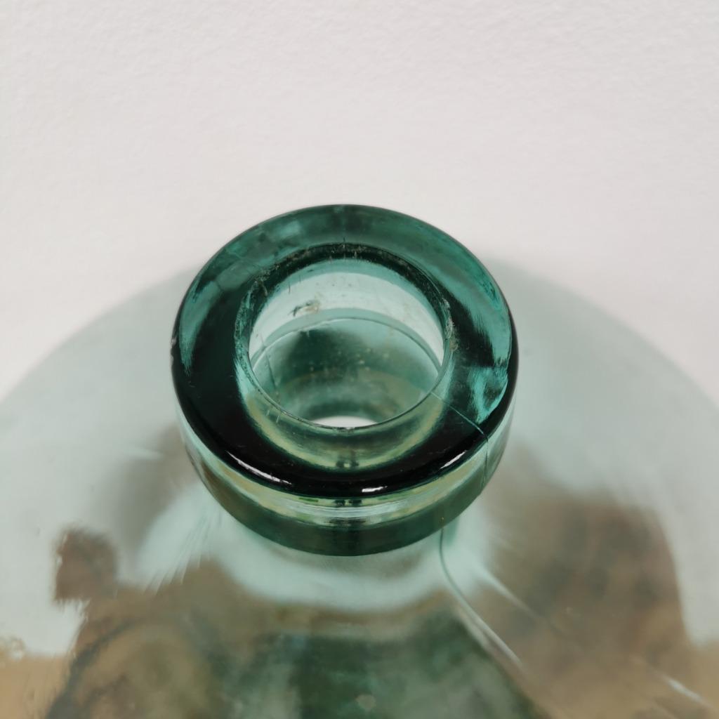 Brocante Glazen Dame Jeanne Vaas Wijnfles, Gistfles Glas 411 image 5