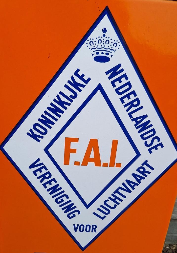Pracht Emaille Tekstbord Uit De Luchtvaart Branche🛩 image 3