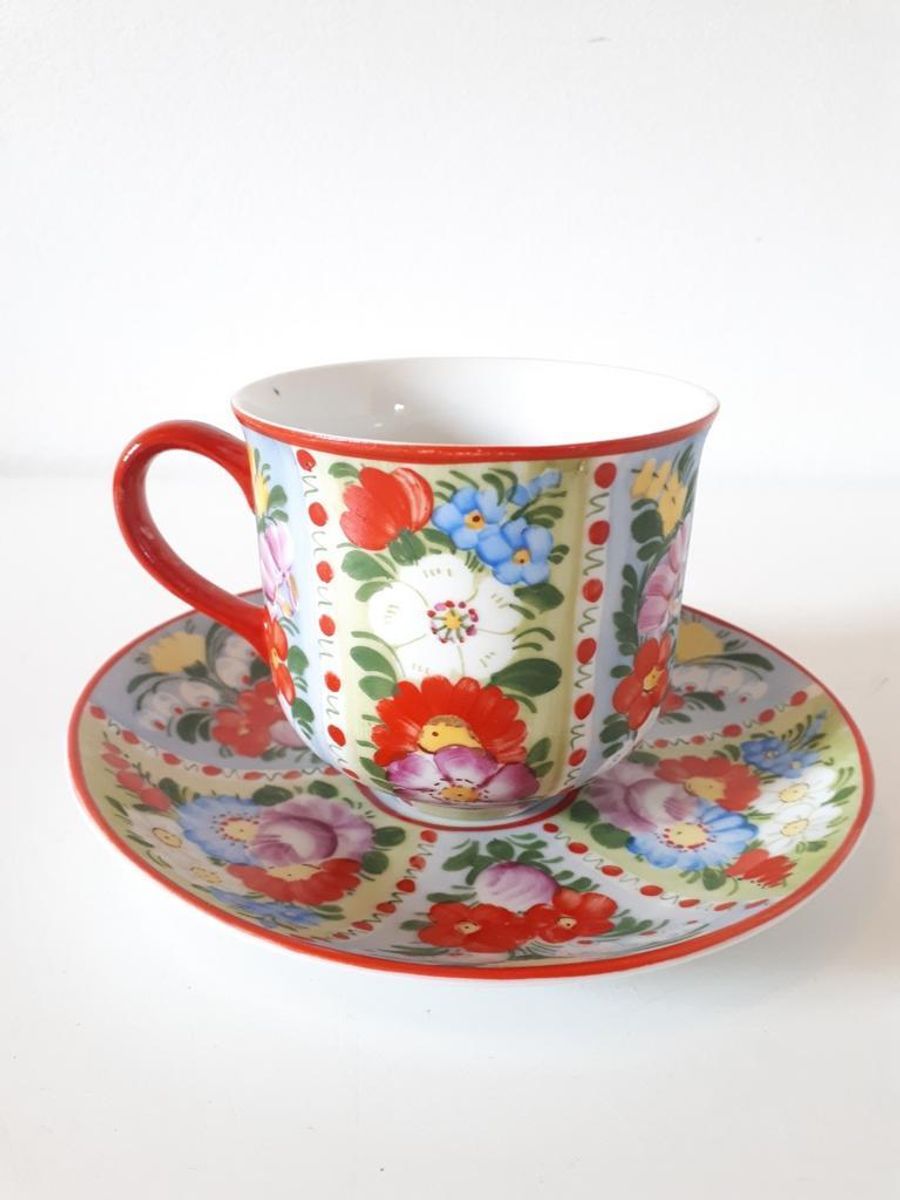 Antieke Kop En Schotel Vintage Kop En Schotel Servies image 2