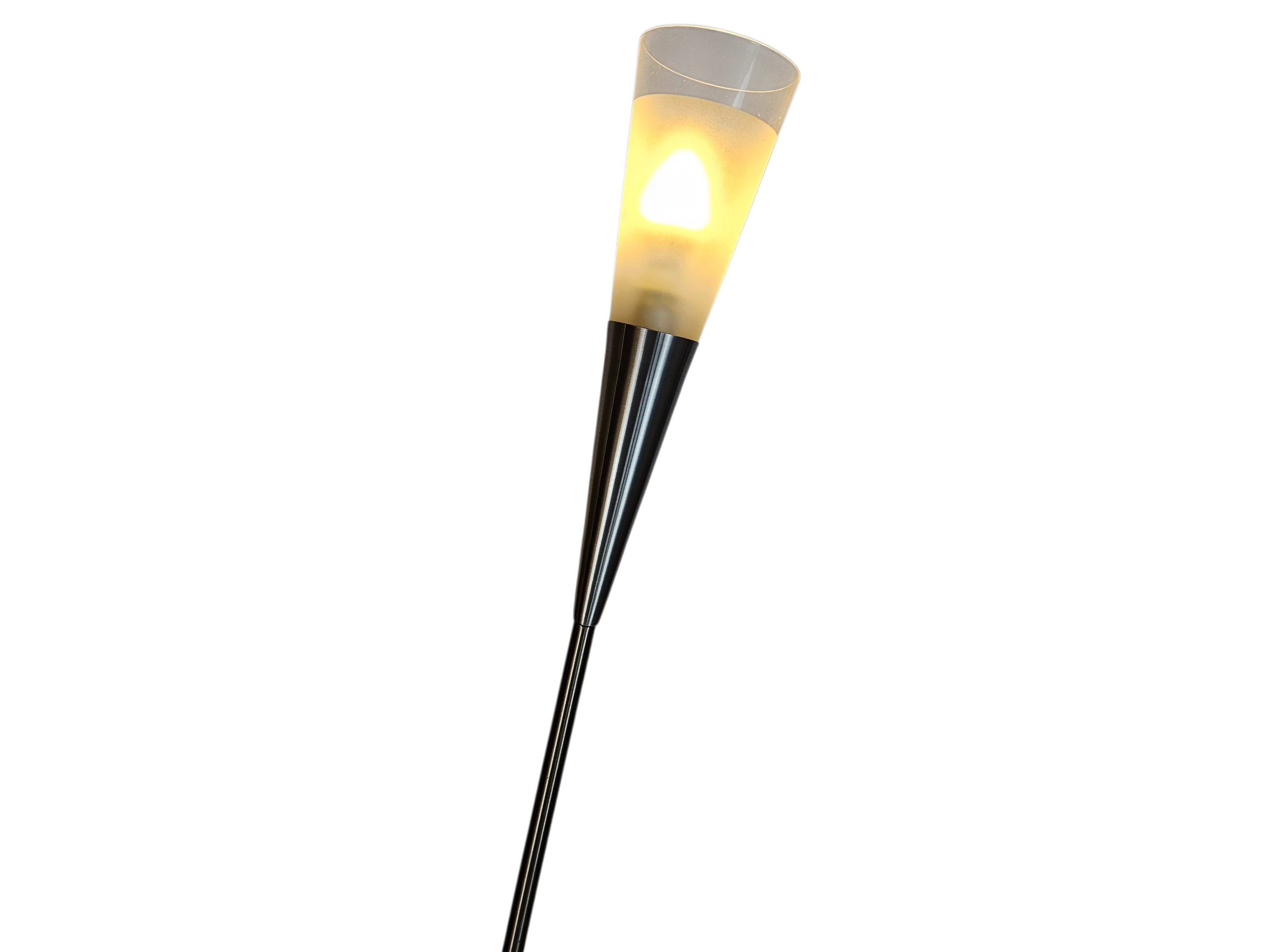 Hala Zeist - Vloerlamp - Geborsteld Staal - Gesatineerd Glas - Post Modern - 90's image 5