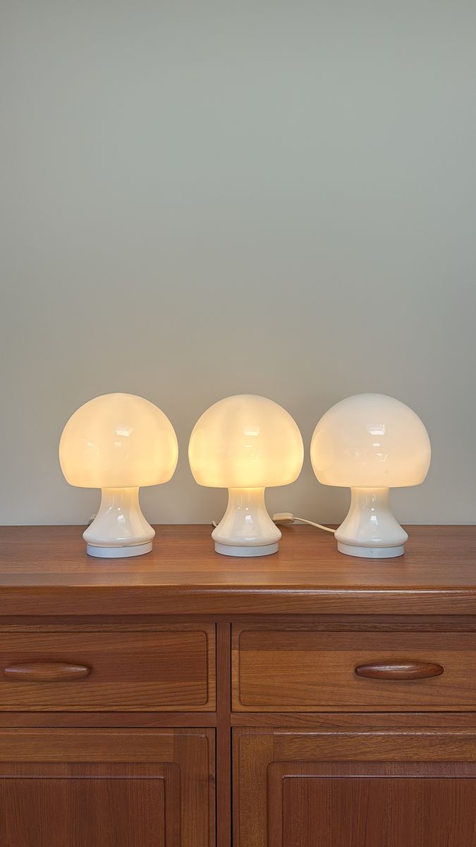 Vintage Glazen Spage Age Mushroom Lampen image 11