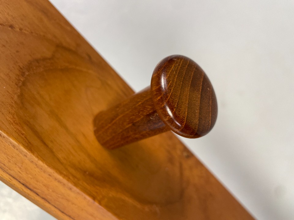 Vintage Teakhouten Wandkapstok Met Hangers, Aksel Kjersgaard Voor Odder Mobler, Denemarken 1960's image 16