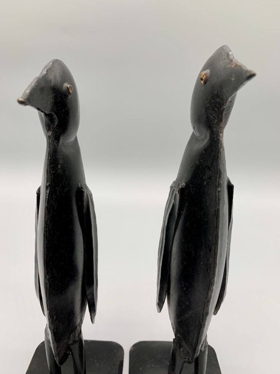 Set Vintage Metalen Pinguïns Zwart Handgemaakt image 12