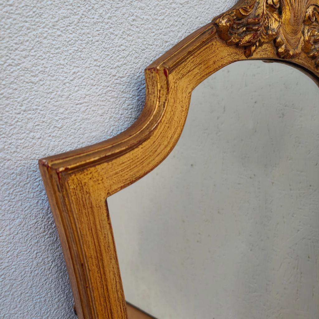 Vintage Goudkleurige Regency Rococo Barok Spiegel Schouwspiegel 406 image 6