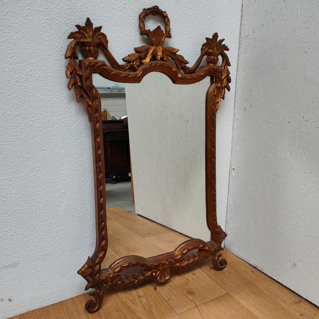 Vintage Goudkleurige Regency Rococo Barok Spiegel Schouwspiegel 704 image 7