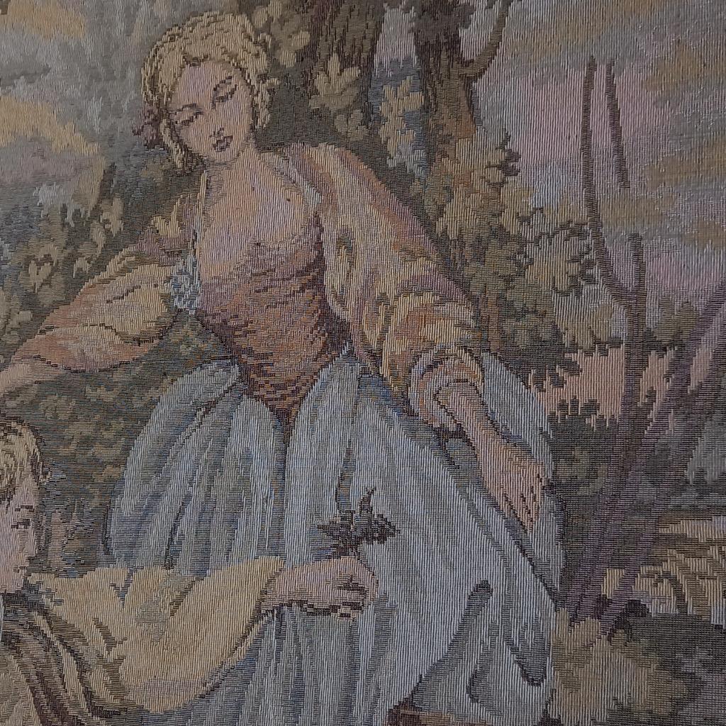 Antieke Italiaanse Gobelin In Houten Lijst image 7
