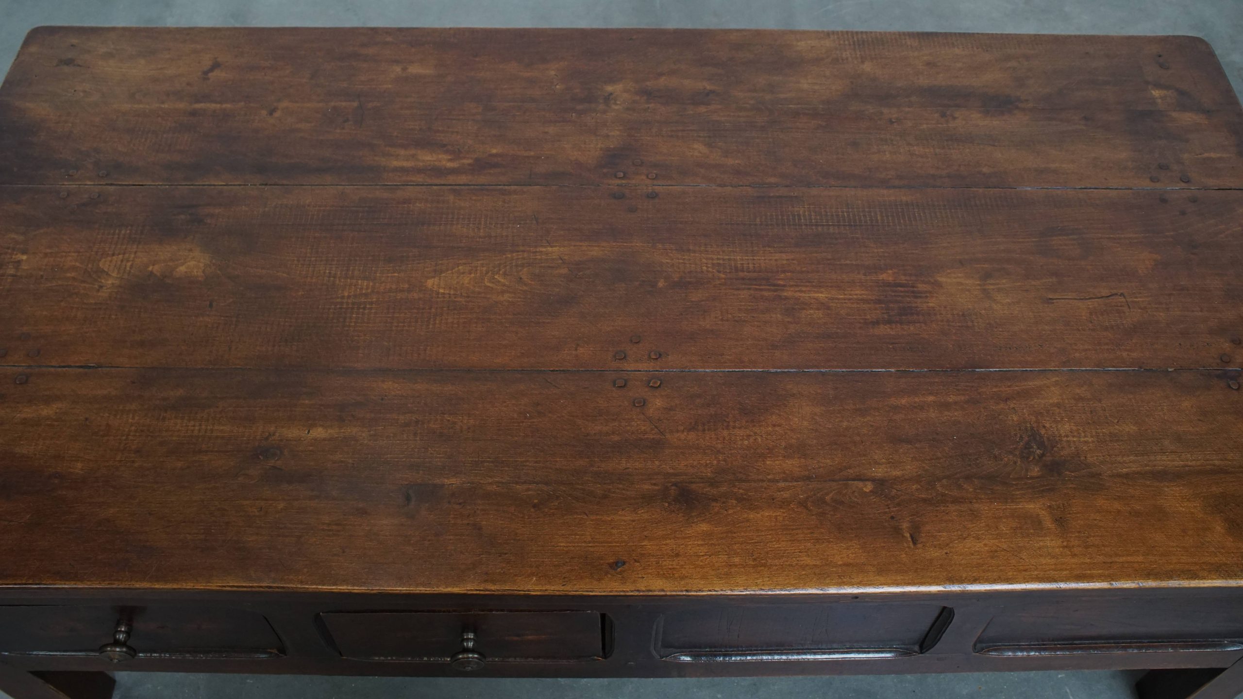 Prachtige En Unieke Antieke Franse Salontafel Van Vruchtenbomenhout Met 5 Lades image 7
