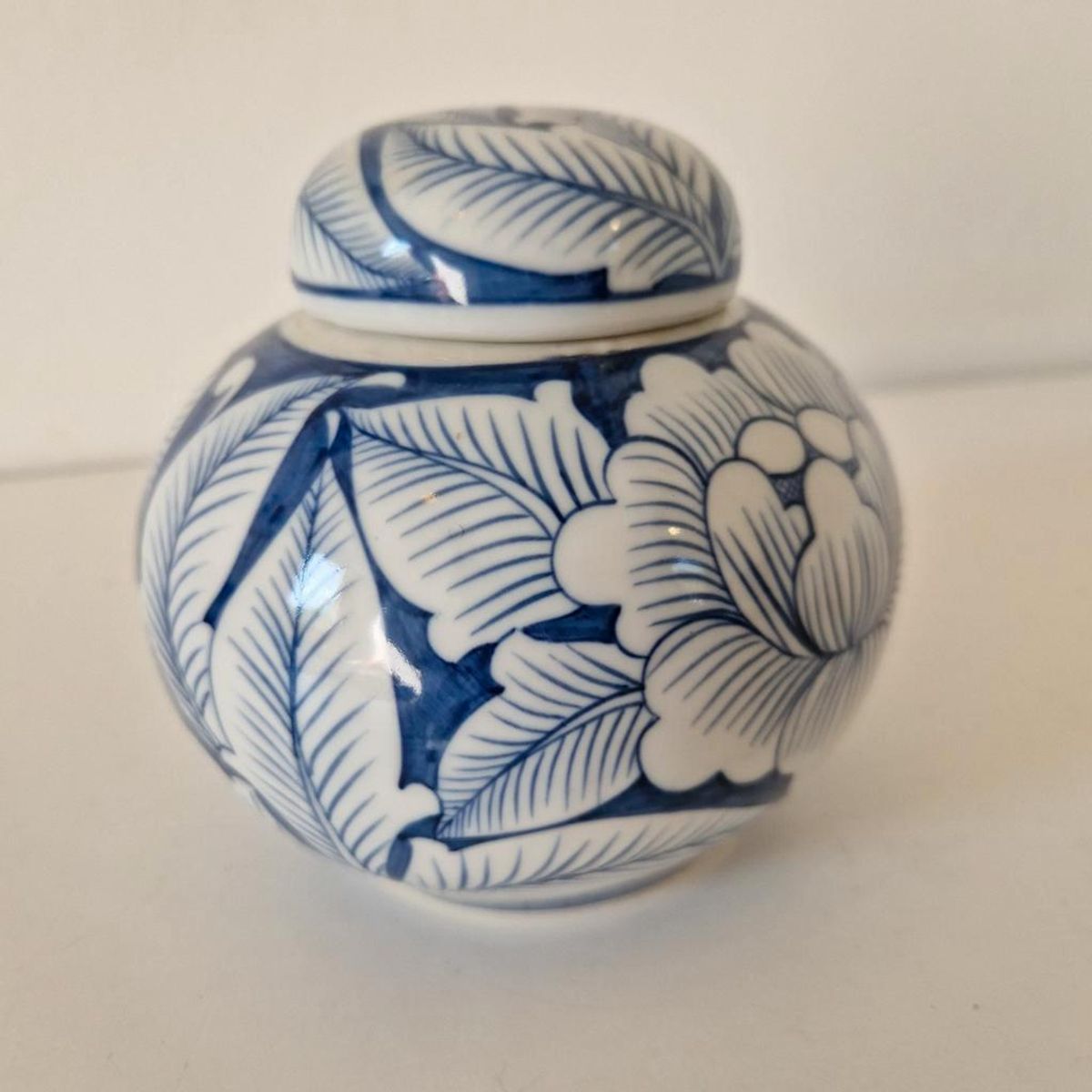 Vintage Gemberpot Porselein Handbeschilderd image 4