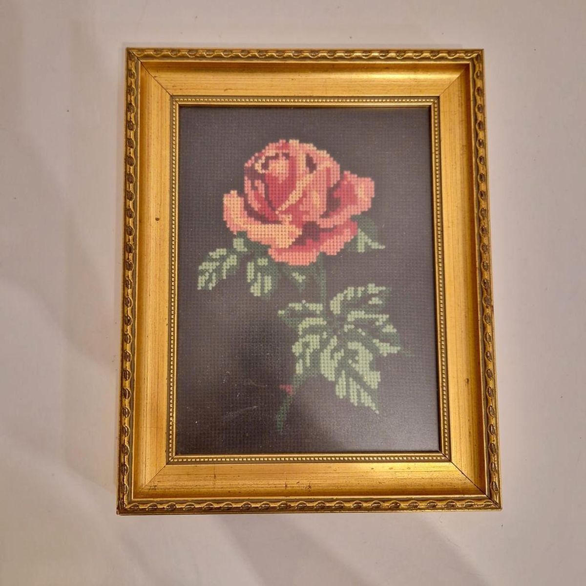 Vintage Schilderij Geborduurd Rozen Borduursel image 5