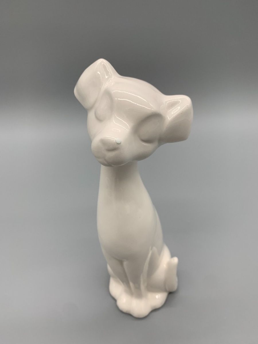 Vintage Longneck Hondje Wit image 2