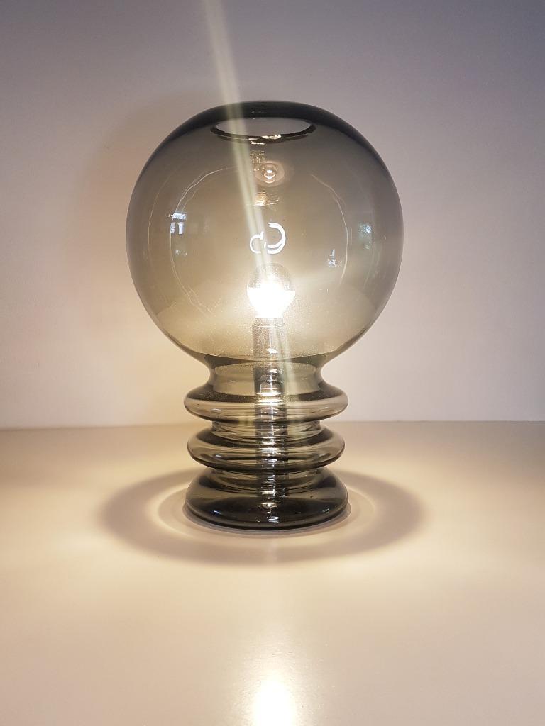 Vintage Bulb Moon Glazen Tafellamp Van Glashutte Limburg image 2