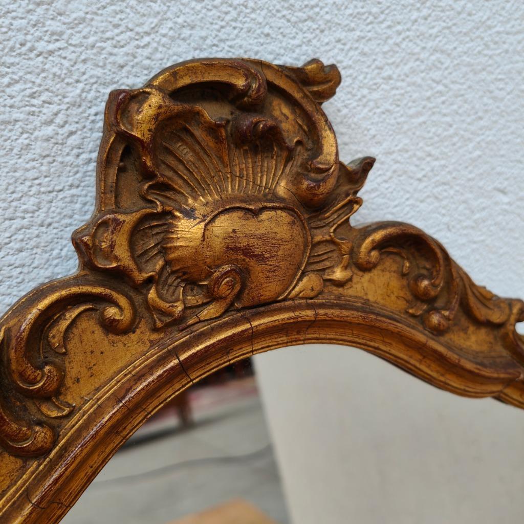 Vintage Goudkleurige Hollywood Regency Barok Rococo Spiegel Kuifspiegel 5 image 10