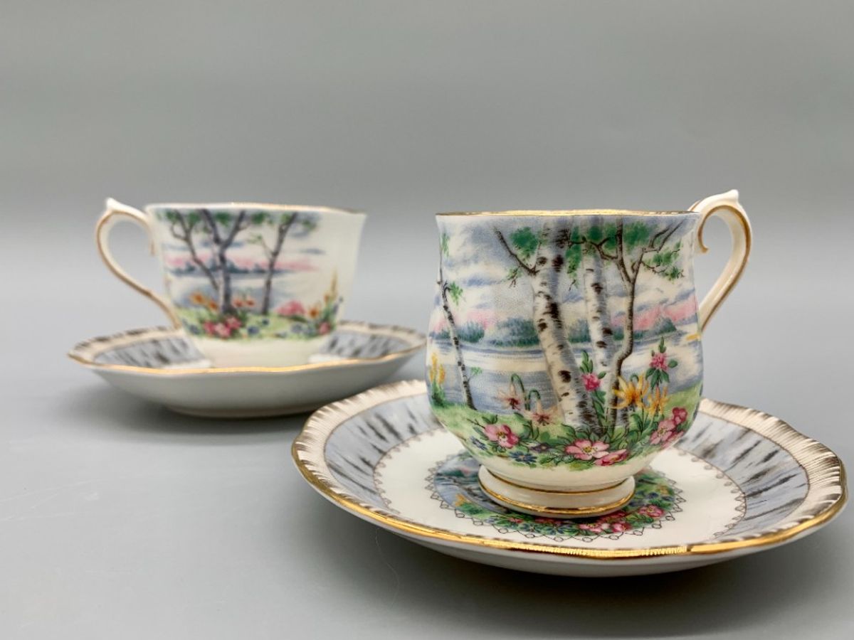Set Royal Albert Silver Birch Dames En Heren Kop En Schotel image 5