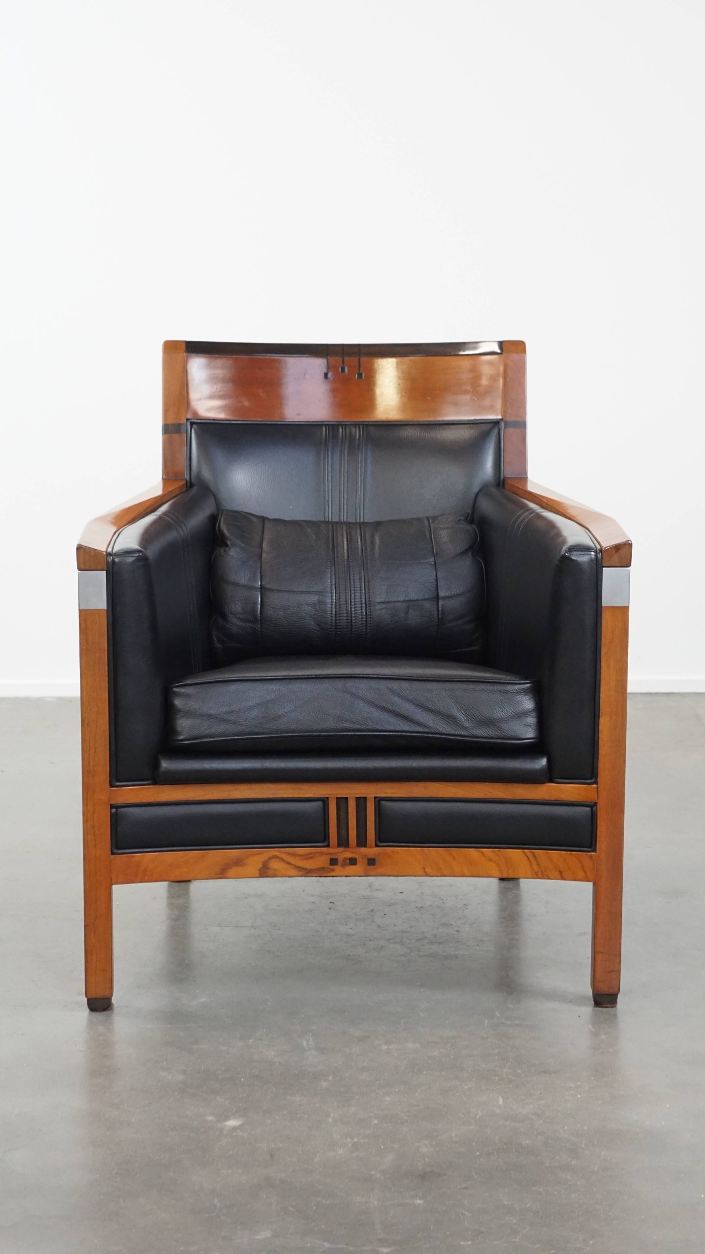In Goede Staat Verkerende Zwarte Art Deco Schuitema Design Fauteuil Uit De Decoforma Serie image 3