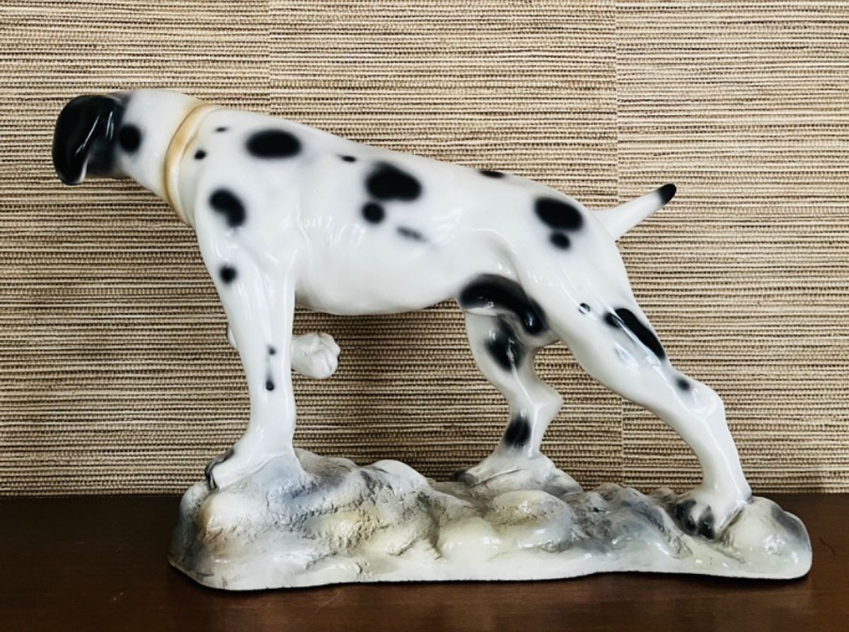 Grote Vintage Pointer Jacht Hond Keramiek image 3
