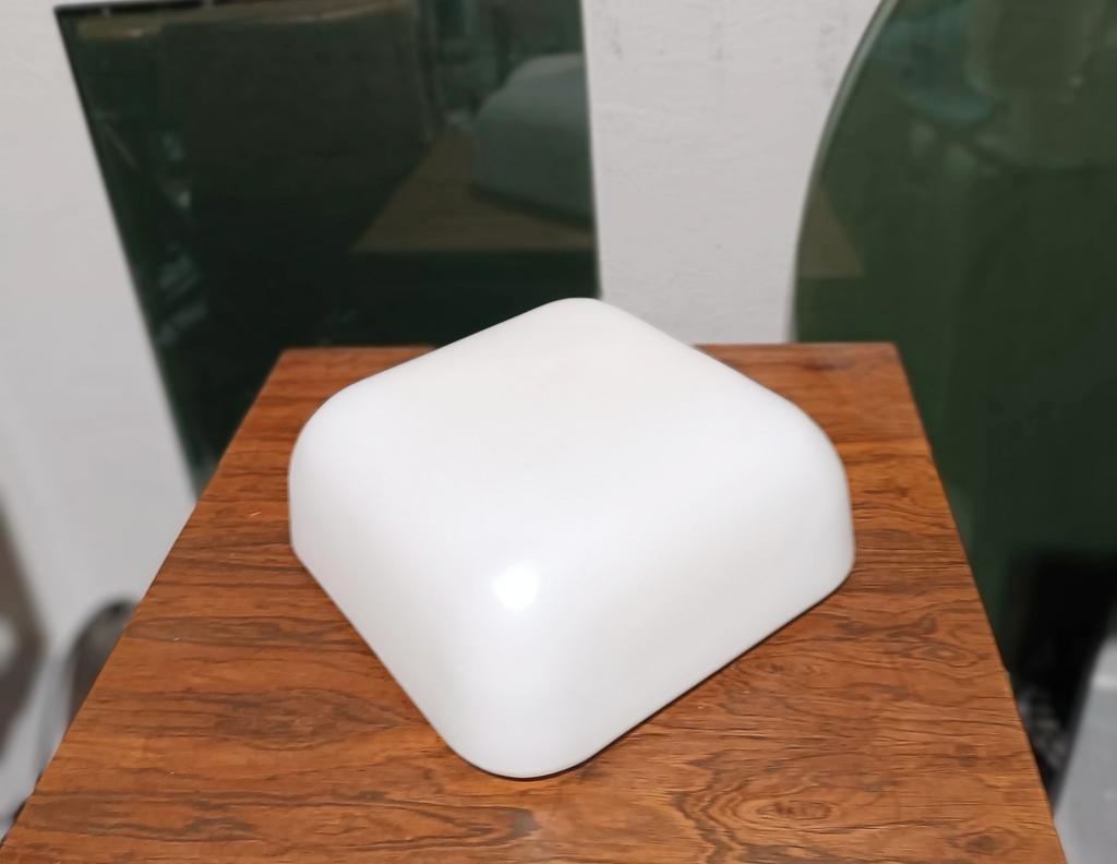 Vintage Plafonniere Glass White bij Reliving