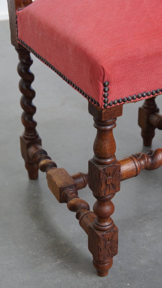 Majestueuze Antieke Set Van 2 Hollandse Eetkamerstoelen Met Mooi Houtsnijwerk image 10