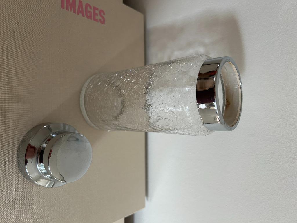 Vintage Cocktail Shaker Glas / Zilver image 3