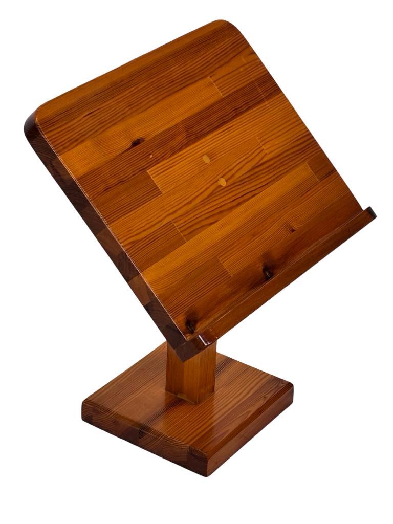 Vintage Grenenhouten Boekenstandaard / Magazine Jaren 70 image 12