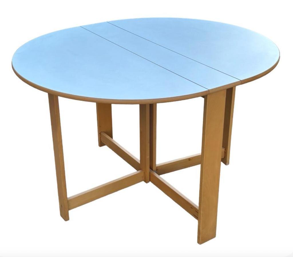 Vintage Ronde Scandinavische Opklapbare Eettafel Design image 8