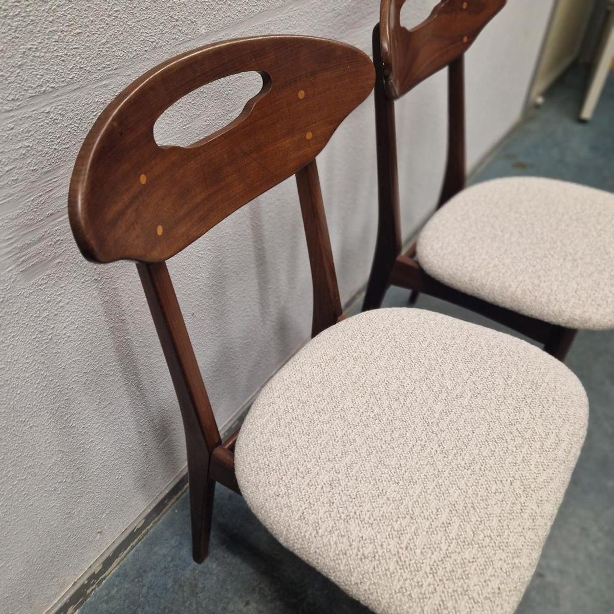 Nieuw Bekleed ! Deense Stoelen Set Van 4 Vintage Stoelen image 6