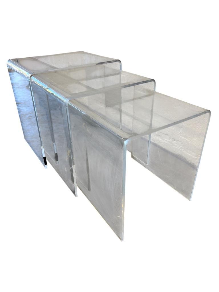 Set Van 3 Nesting Tables In Plexiglas / Salontafel image 23