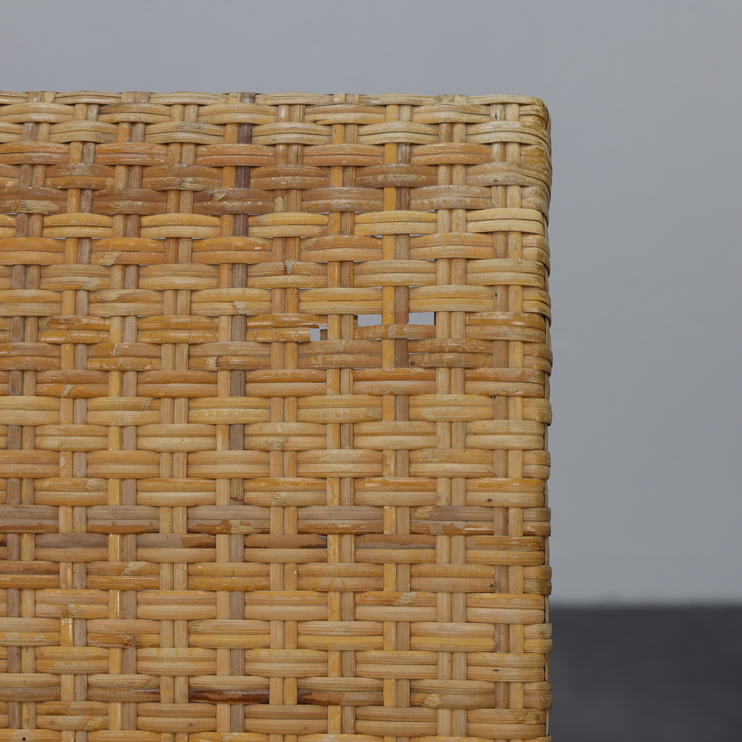 Rare Armchair In Wood And Woven Rattan, 1960s image 9