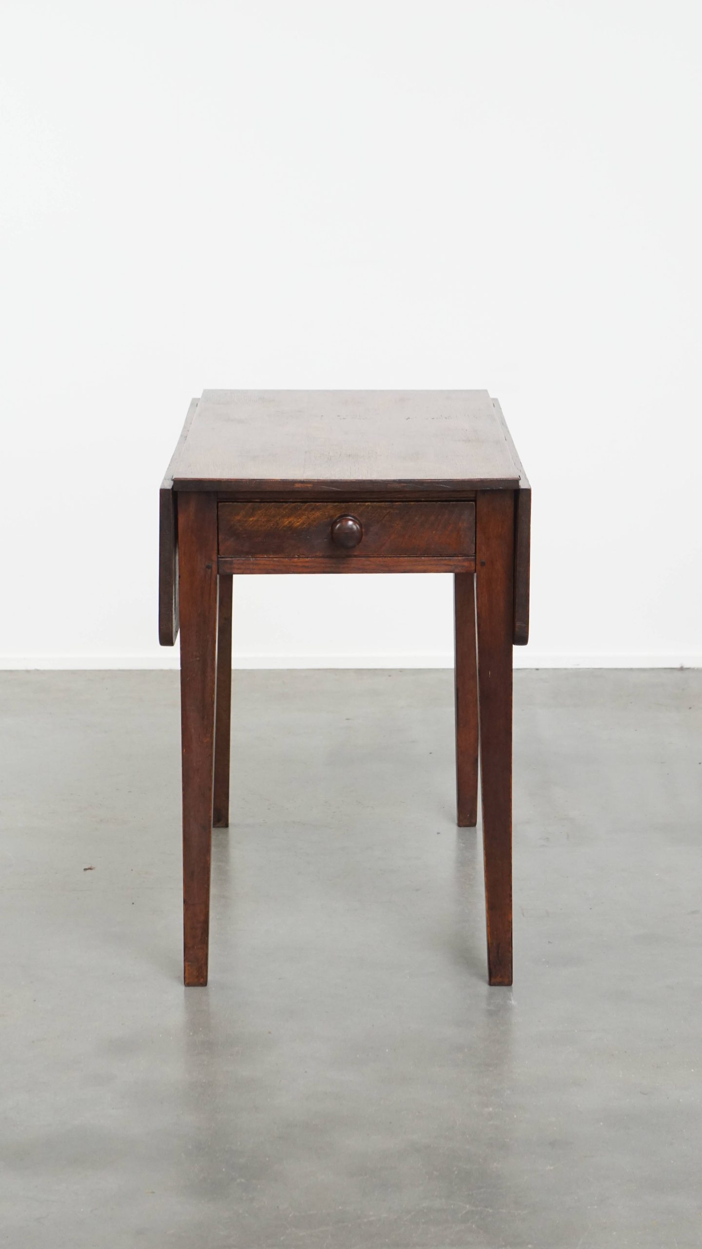 Leuke En Praktische Engelse Antieke Pembroke/ Side Table/ Eettafeltje Van Eikenhout image 8