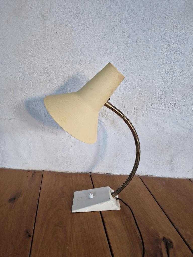 Sis Light Duits Vintage Bureau Lamp Jaren 50 Geel. image 10