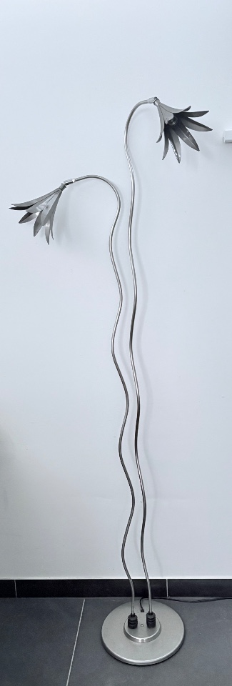 Unieke Vintage Metalen Vloerlamp Fleur France ‘60 image 2