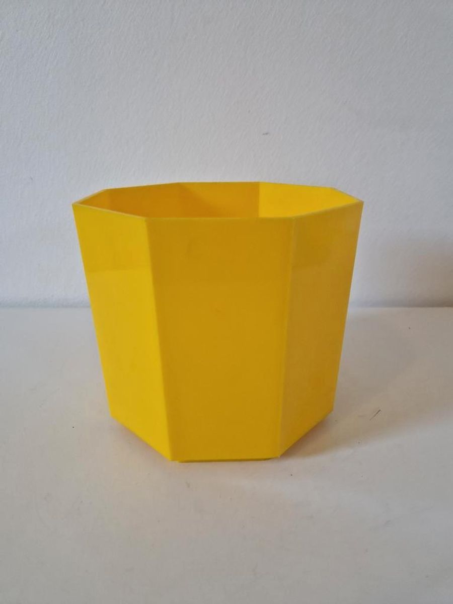 Jaren 70 Kunststof Vintage Bloempot Retro Pot Gele Bloempot image 4