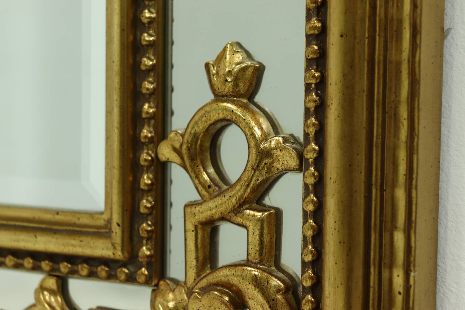 Large Decorative Gold Plated Mirror By Deknudt Belgium 1980s image 9