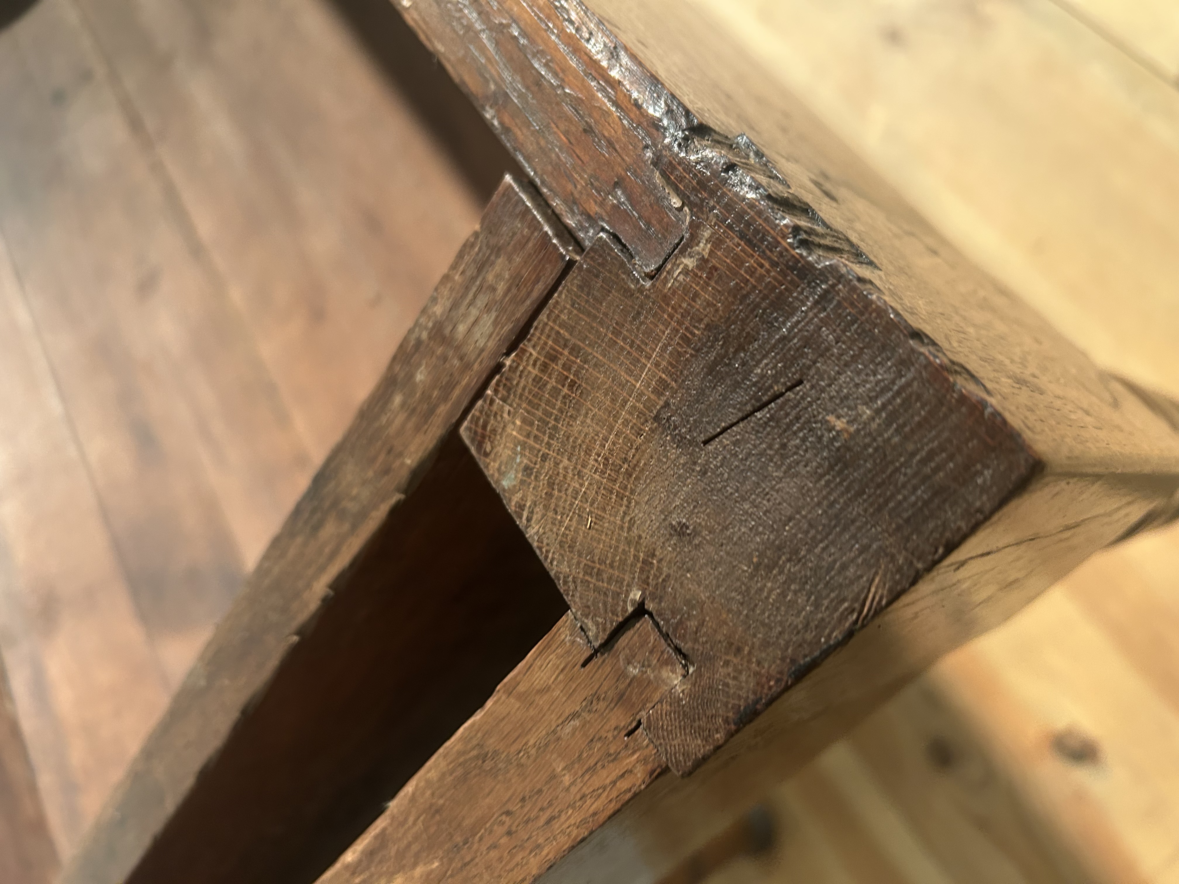 Antieke Petrin Tafel In Eikenhout Circa 1850 image 17