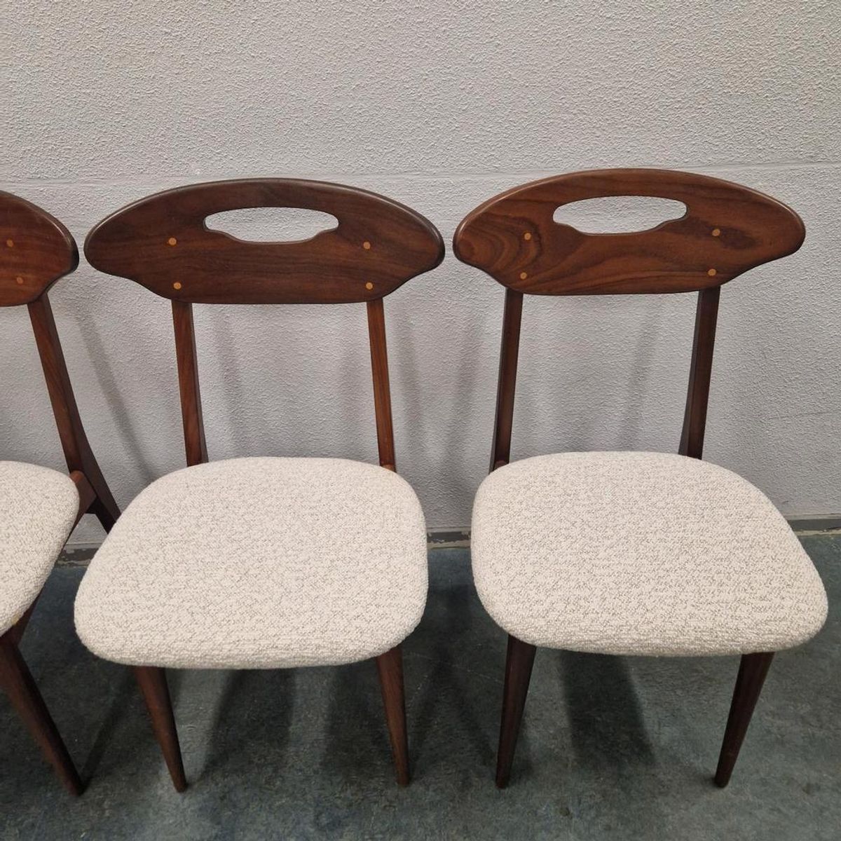 Nieuw Bekleed ! Deense Stoelen Set Van 4 Vintage Stoelen image 12