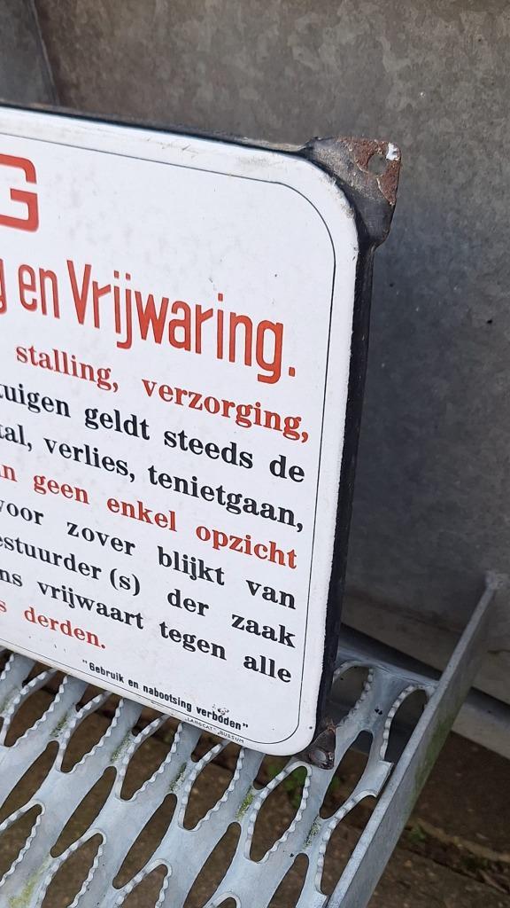 Bovag Emaille Bord, Aansprakelijk-Beperking En Vrijwaring🚘 image 5