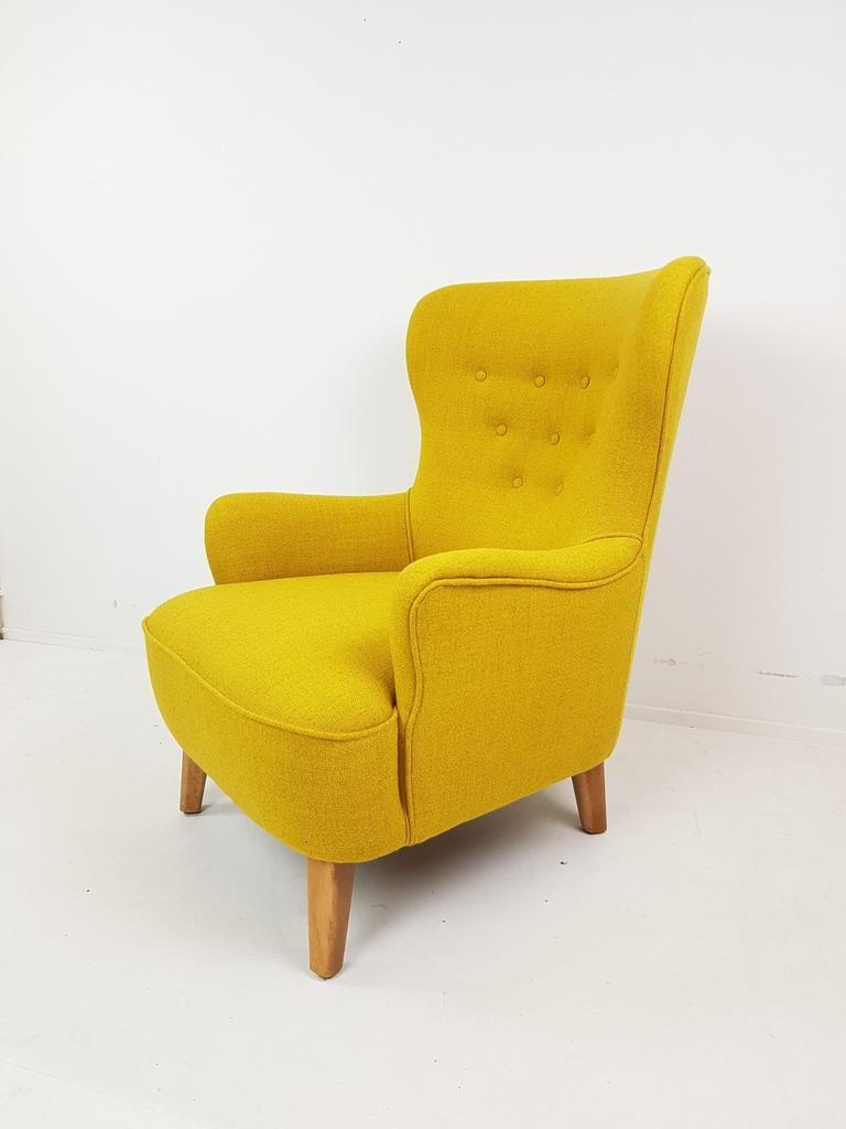 Artifort Theo Ruth Fauteuil Heren Model Geel |Gele Ploegstof image 5