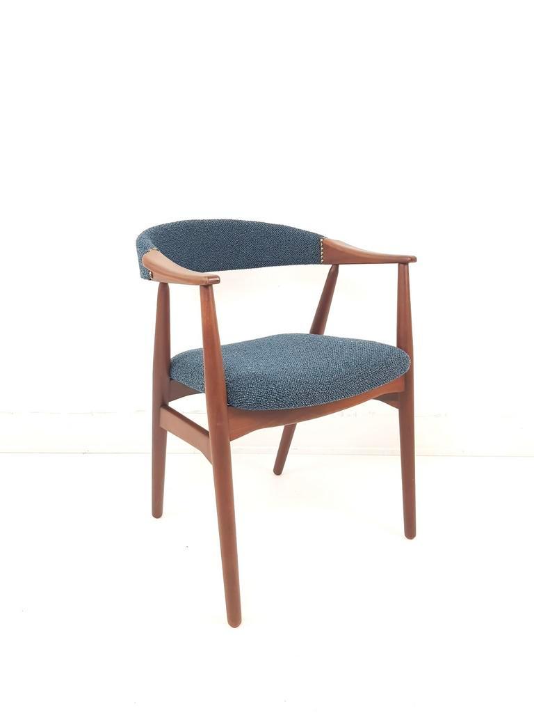 Deense Vintage Farstrup Stoel Blauw Model 213 Thomas Harlev image 6
