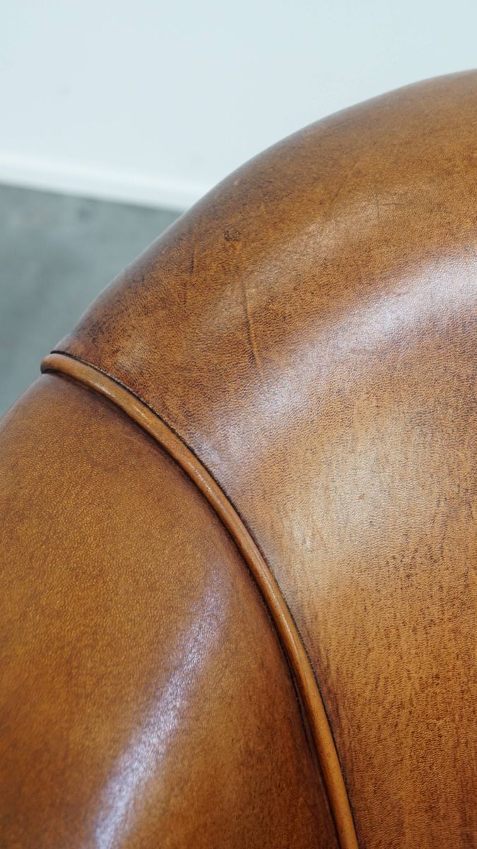 Charmante En Comfortabele Schapenleren Clubfauteuil Met Prachtige Kleuren image 12