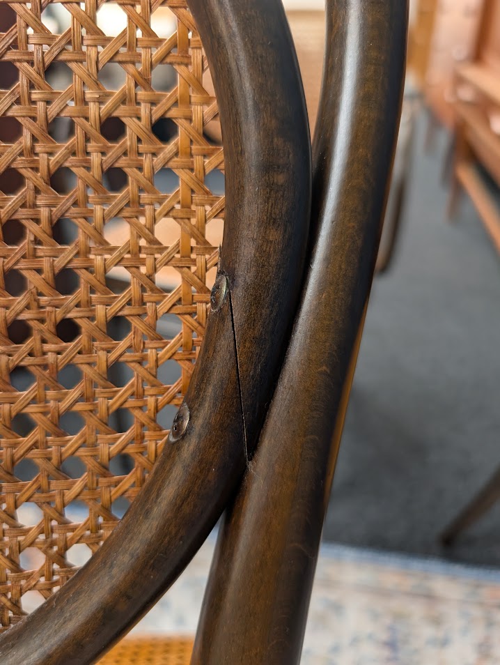 7x Vintage Rotan Stoelen, Model 215r, Thonet image 17