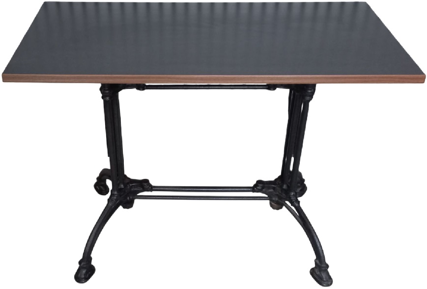 Gietijzeren Grote Terrastafel Met Formica Tafelblad. image 2