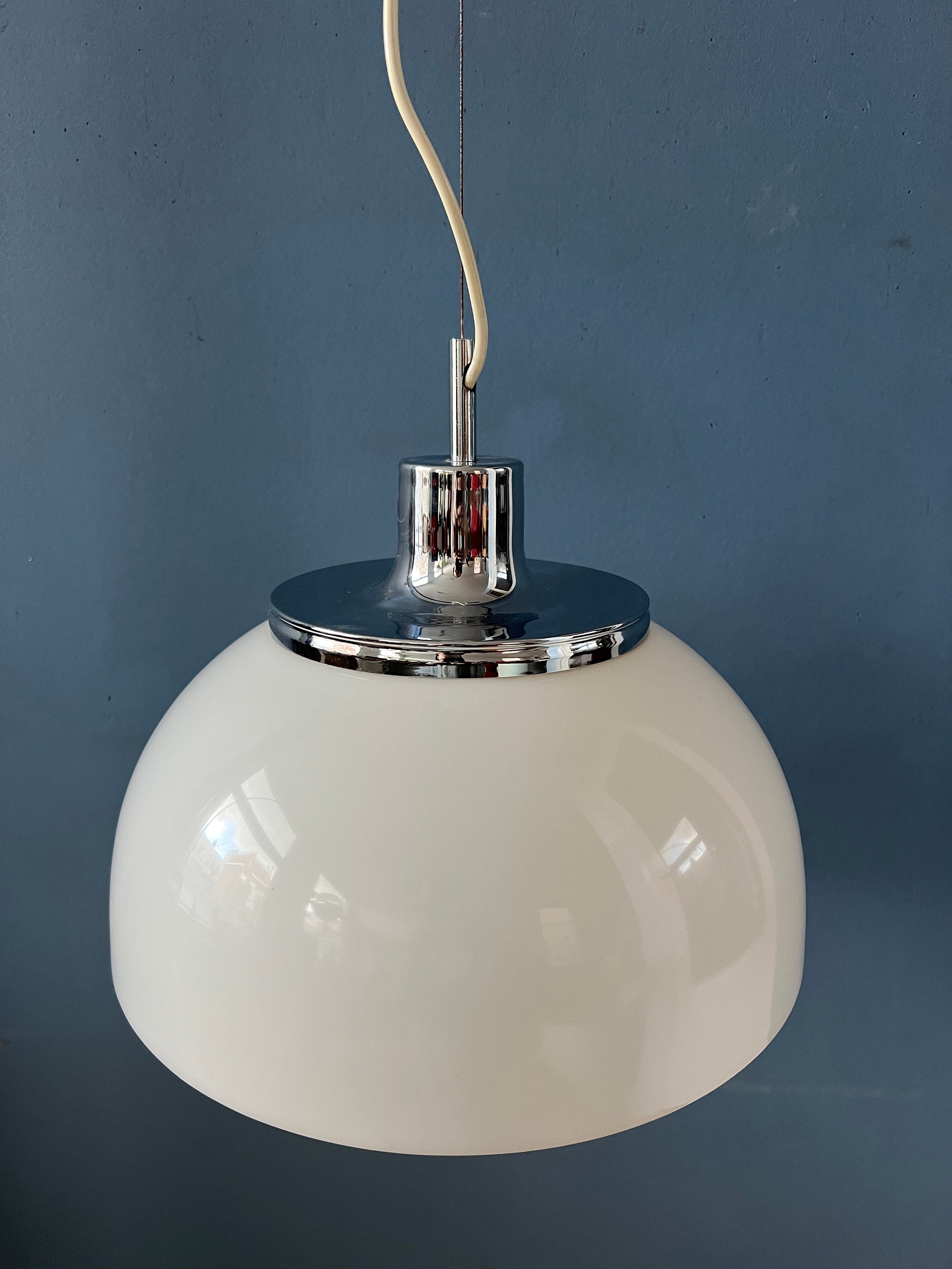 Mid Century Witte Guzzini Faro Plexiglas Hanglamp image 8