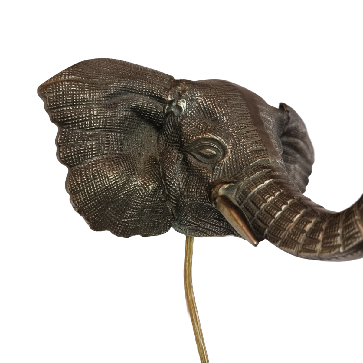 Olifanten Wandlamp Massief Messing image 3