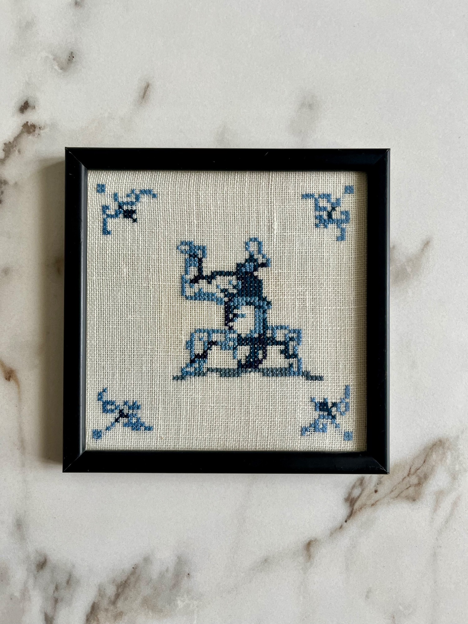 4x Dlefsblauwe Tegel Als Burduurwerk image 10