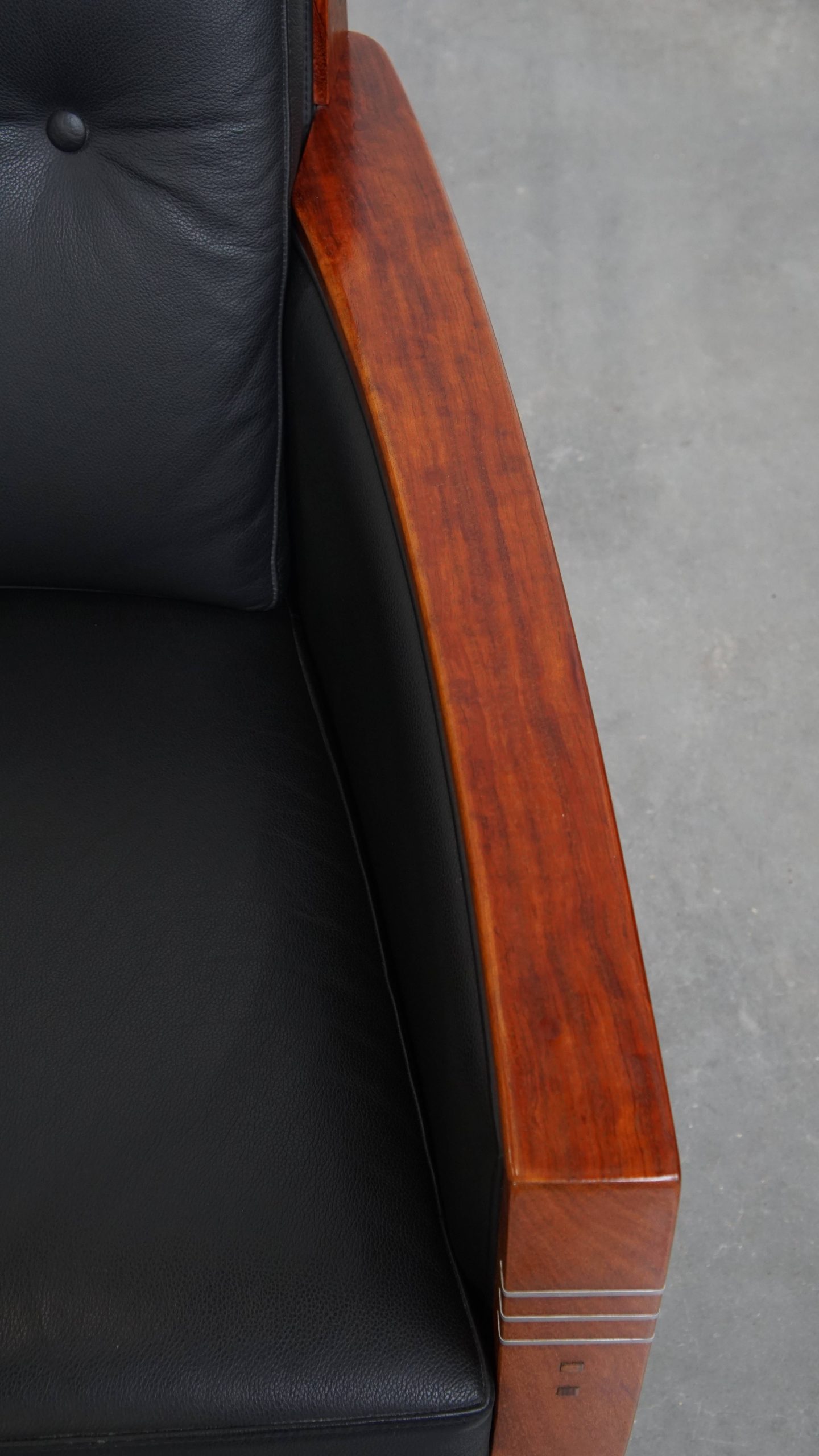 Luxe Art Deco Schuitema Design Fauteuil Model Frank Uit De Decoforma Serie Met Zwart Leer image 9