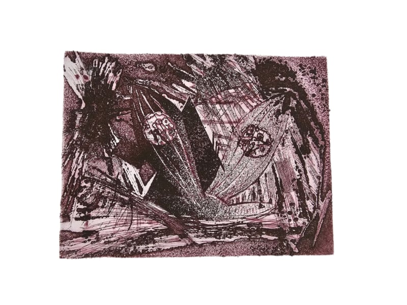 R. Van Imde - Litho - Abstract - Expressief - Gesigneerd - 1987 image 3